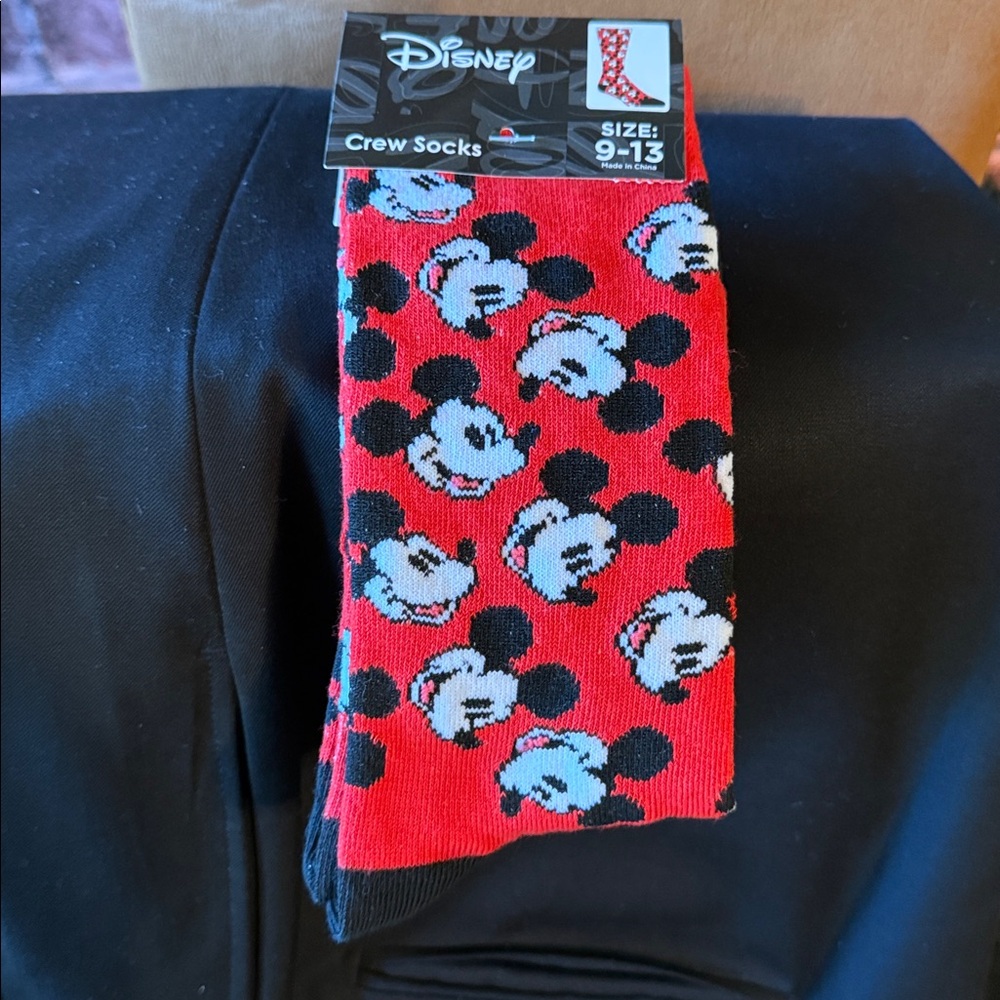 Disney Red and Black Mickey Mouse Socks - Picture 8 of 8